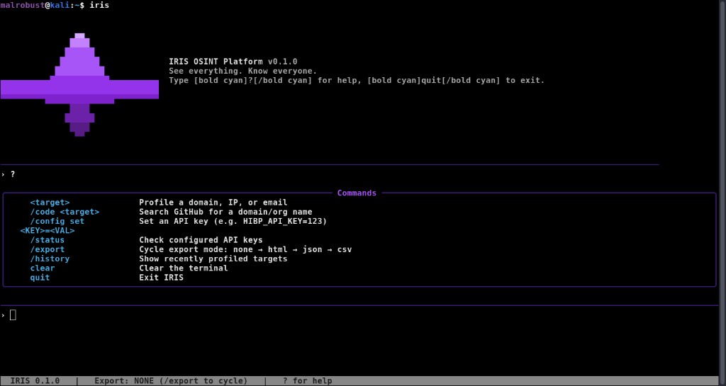 IRIS screenshot